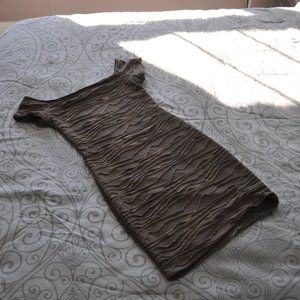 Brat Star Textured Metallic + Matte Bodycon Club Dress Size Small